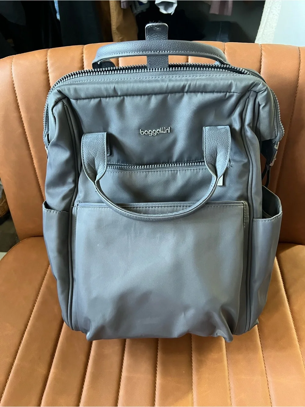 Baggallini Slate Gray Packable Backpack